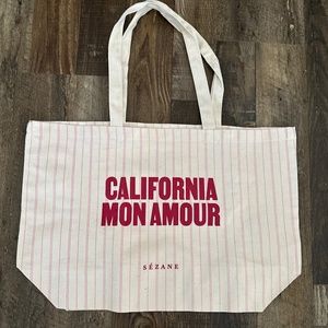 SEZANE TOTE CALIFORNIA MON AMOUR BRAND NEW NEVER USED